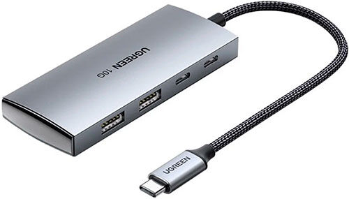 USB-концентратор 4 в 1 (хаб) Ugreen 2 х USB-C 3.1, 2 х USB A-3.1 (30758) 2 х USB-C 3.1 2 х USB A-3.1 (30758)