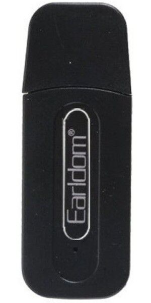 Автомобильный Bluetooth адаптер AUX Earldom ET-M22, AUX кабель, микрофон, питание штекер USB, чёрный 1