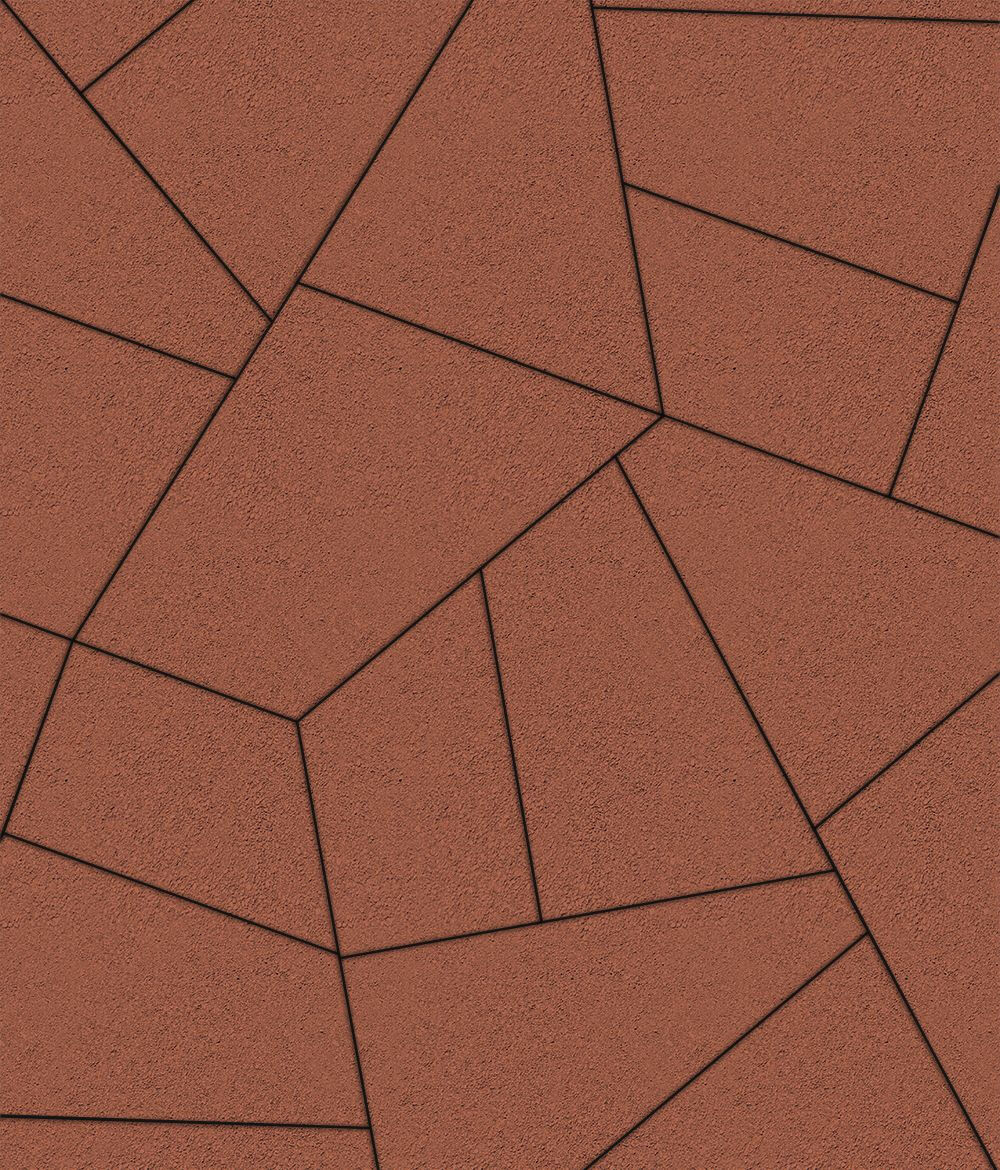 Тротуарная плитка Оригами Стандарт Красный 80 мм