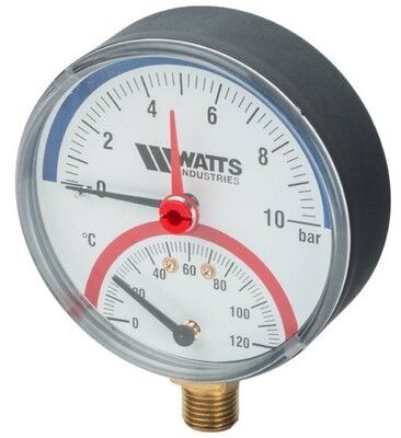 Термоманометр Watts FR 828(TMRA) 10 бар