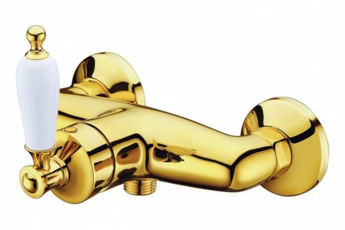 Смеситель для душа Boheme Vogue 214 золото (ручка Murano Emerald)