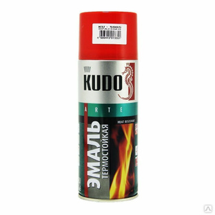 Эмаль KU-5005 термостойкая красная 520 мл #1