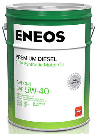 Масло моторное ENEOS Premium Diesel CI-4 Синтетика 5W-40 20л