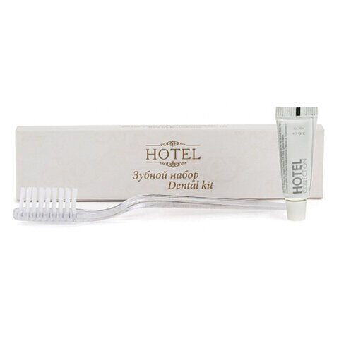 Зубной набор КОМПЛЕКТ 200 шт., HOTEL (зубная щётка + зубная паста 5 г), картон