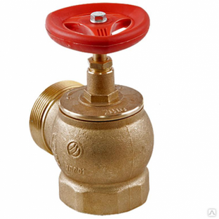Клапан пожарный латунный угловой Цветлит ZW80 ВР/НР Ду50 125° 