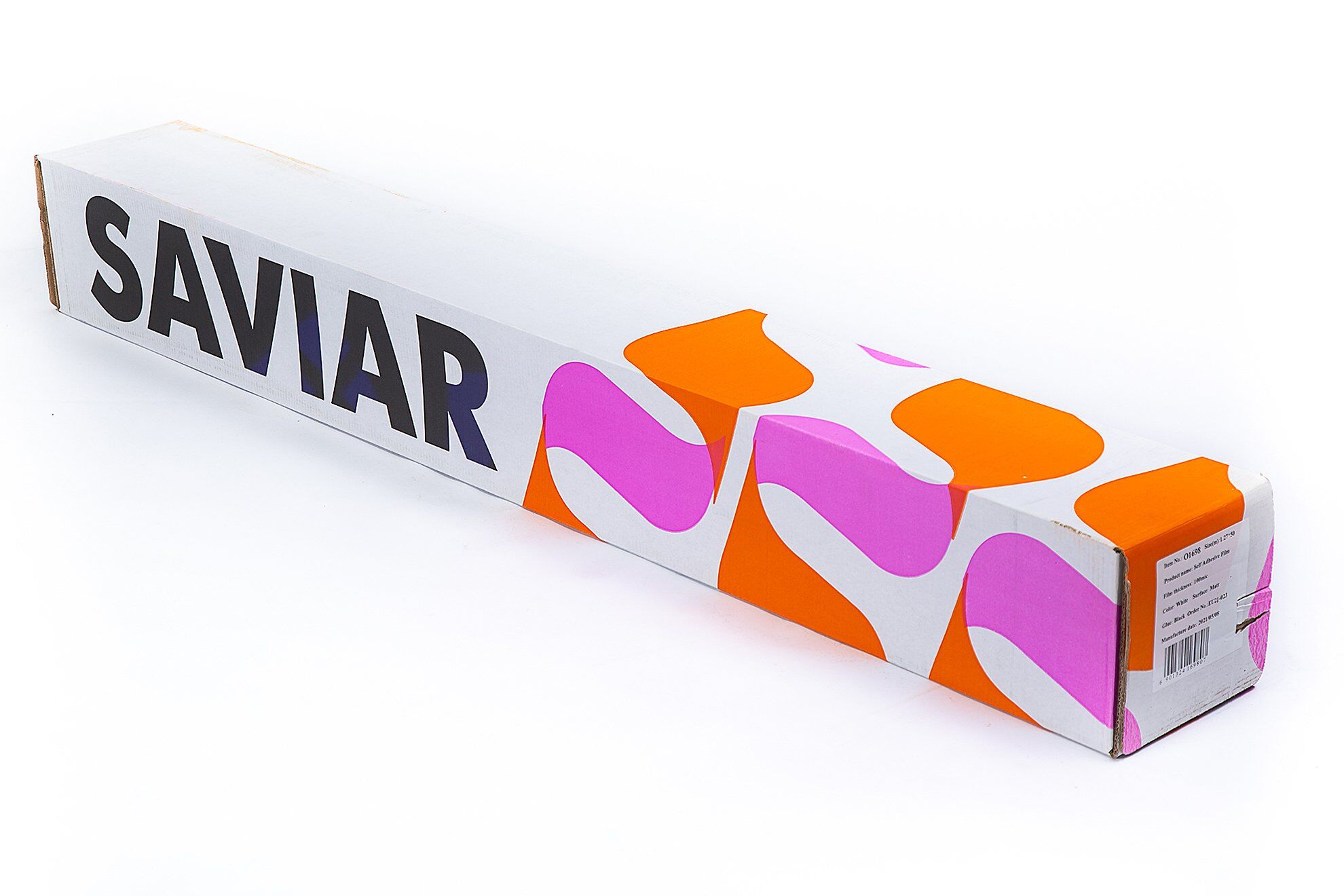 Плёнка для печати Saviar белая 100 мк 1,27*50 м, матовая (HT — усиленный клей)