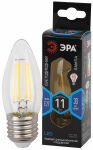 Лампа светодиод 11Вт свеча Е27 4000К 930Лм филамент прозр F-LED B35-11w-840-E27 ЭРА (1/10) ЭРА (Энергия света)