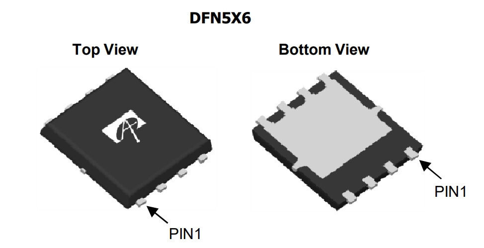 Микросхема AON6510 N-Channel MOSFET 30V 32A DFN5x6