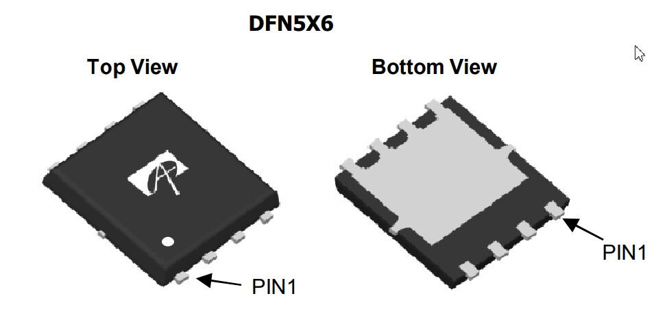 Микросхема AON6560 P-Channel MOSFET 30V 200A DFN5x6