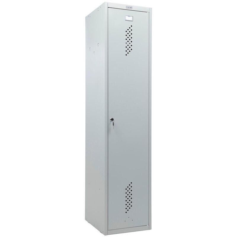 Шкаф для одежды металлический Практик Стандарт LS-11-40D (серый, 418х500х1830 мм)