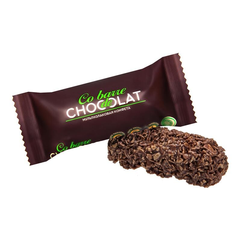 Конфеты Co barre de Chocolat мультизлаковые с темной кондитерской глазурью 500 г
