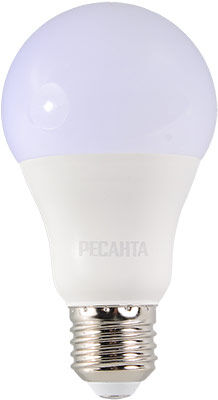 Лампа светодиодная Ресанта LL-R-A65-15W-230-3K-E27 (груша 15Вт тепл. Е27) белый