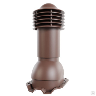 Труба вентиляционная VIOTTO d110 мм h550 мм для профнастила С-21 RAL8017 шоколад утепленная Виотто 