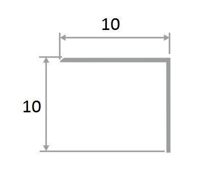 Уголок латунный старая бронза (антик) без отверстий LPN-10x10, LPN-15x15. LPN-20x20