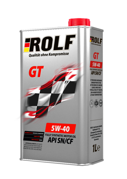 Масло моторное Rolf GT 5W-40 SN/CF синтетическое