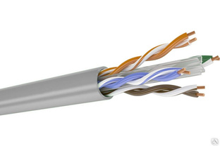 Патч-кабель DATAREX категории 6, 4 пары, u/utp, 23awg, pvc, нга-ls, серый, катушка 305 м DR-144001 Datarex 