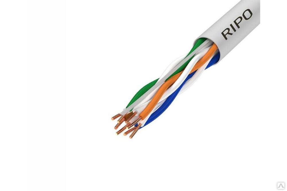 Кабель RIPO, LAN витая пара для локальной сети UTP4 CAT5E 24AWG Cu Premium 305 м Fluketest 001-112064/2