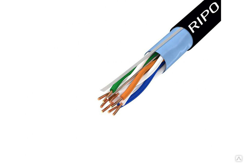 Интернет кабель RIPO, LAN витая пара FTP4CAT5E 24AWG Cu outdoor Premium 305 м Fluketest 001-122087/2