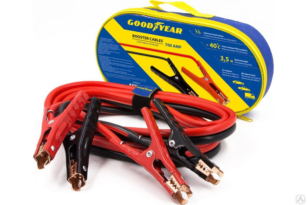 Провода прикуривания Goodyear стартовые провода, 700 A, 3.5 м, сумка GY003012