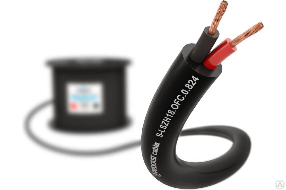 Спикерный кабель PROCAST cable S-LSZH 18.OFC.0,824.5, 18AWG 2x0,824mm2, красно-черный, 5 м НФ-00001807
