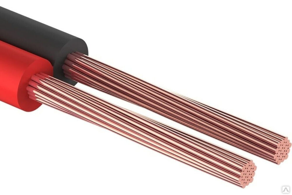Акустический кабель ШВПМ 2х0,50 кв.мм, красно-черный, бухта 100 м 01-6103-3 REXANT