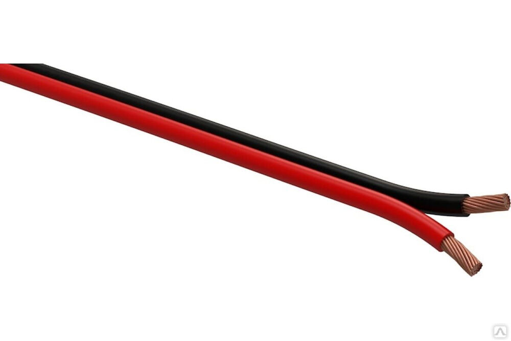 Акустический кабель ЭРА A-100-RB 2х1,00 мм2, красно-черный, 100 м, 8/192 Б0048266