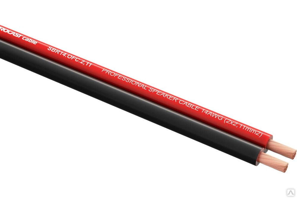 Акустический кабель PROCAST cable SBR 14.OFC.2,11.5, 14AWG 2x2,11mm2, красно-черный, 5 м НФ-00001759