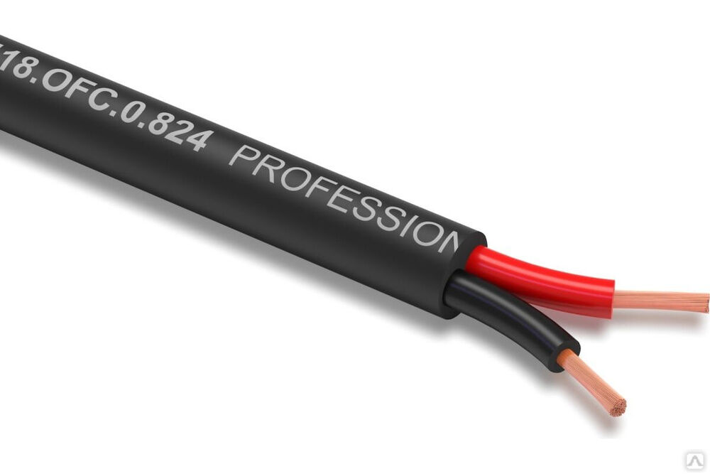 Спикерный кабель PROCAST cable S-LSZH 18.OFC.0,824.100, 18AWG 2x0,824mm2, крсн-чрн, 100 м НФ-00001811 2