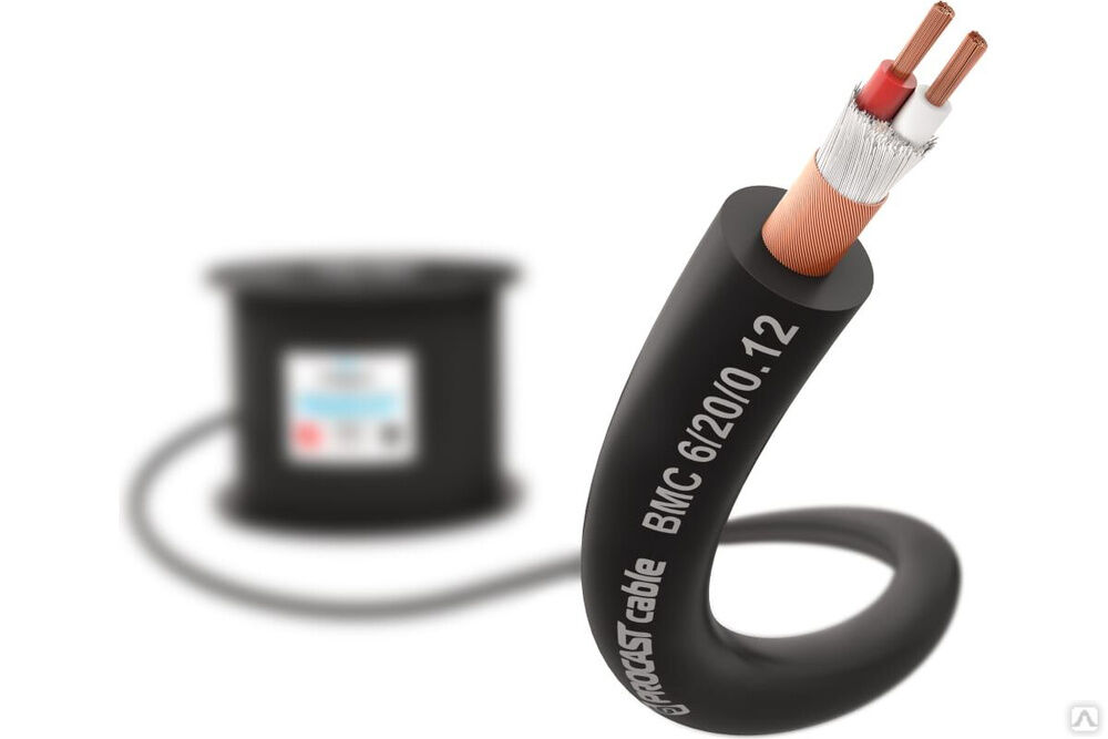 Балансный микрофонный кабель PROCAST cable BMC 6/20/0,12.100, диаметр 6 mm, черный, 100 м НФ-00001847