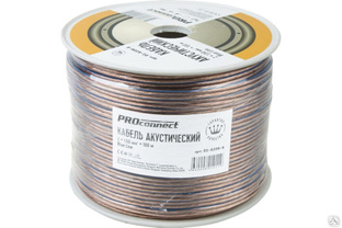 Акустический кабель 2х1.50 кв.мм, прозрачный, 100 м PROCONNECT BLUELINE 01-6206-6 Proconnect #1