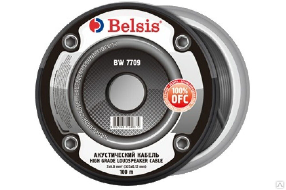 Акустический кабель 2х6,0 мм2 10 Ga прозрачный Belsis BW7709
