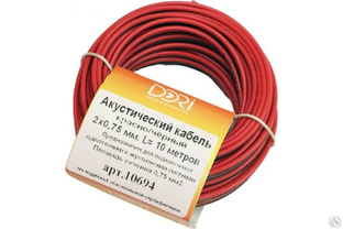 Акустический кабель DORI 2x0,75 чёрно-красный 10 м, шт 10694 #1
