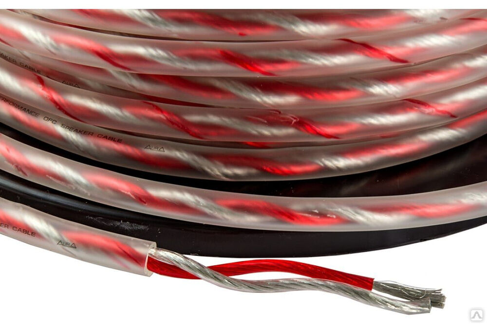 Акустический кабель AurA OFC, витая пара, 2.5 мм2, 50м/катушка SCC-425T
