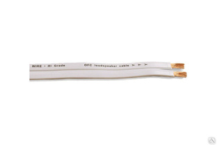 Акустический кабель 2х1,5 мм2. 16 Ga, плоский, белый Belsis BW7001W 