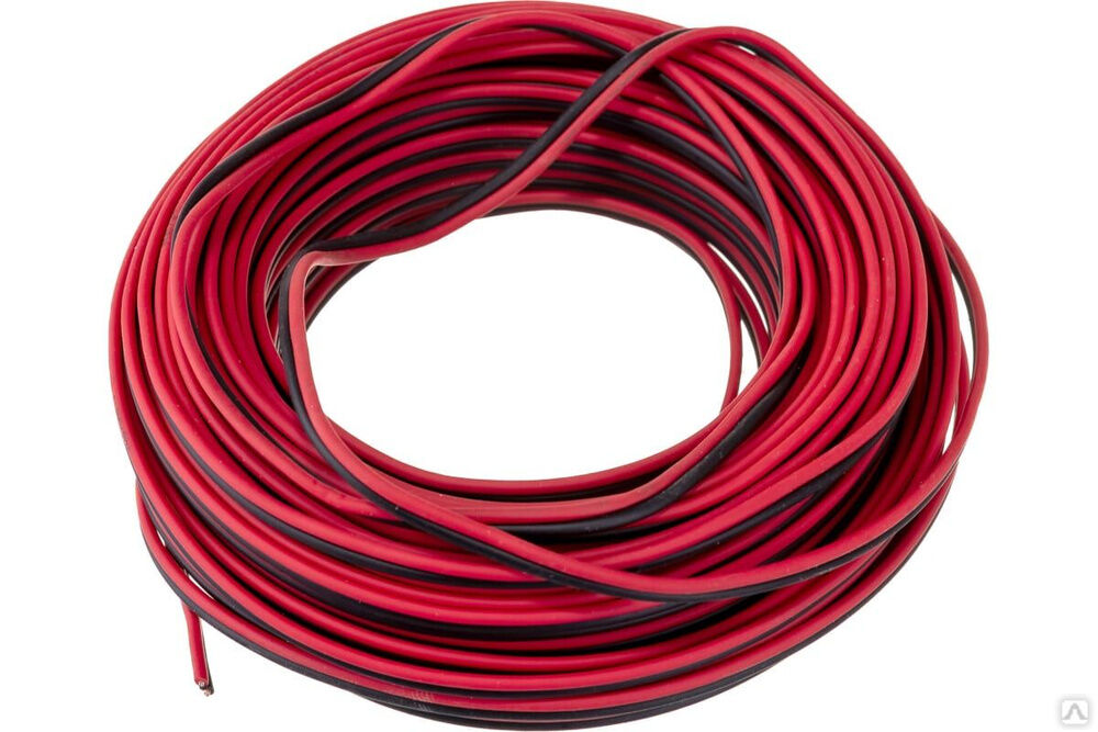 Акустический кабель 2х0,50 кв.мм красно-черный м. бухта 20 м 01-6103-3-20 REXANT