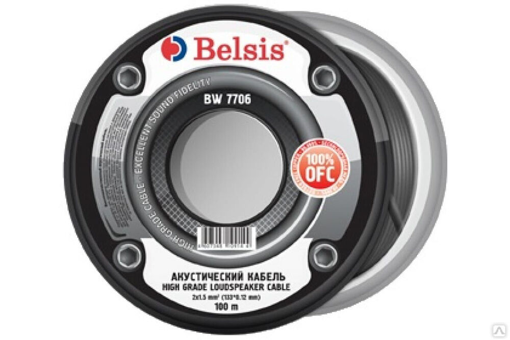 Акустический кабель 2х1,5 мм2 16 Ga прозрачный Belsis BW7706