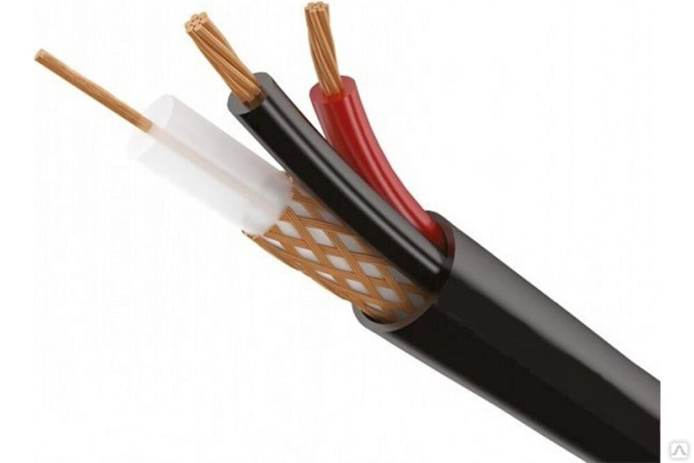 Коаксиальный кабель для видеонаблюдения RIPO с питанием уличный КВК-2П+2х0,75 outdoor 200 метров 001-310018/2