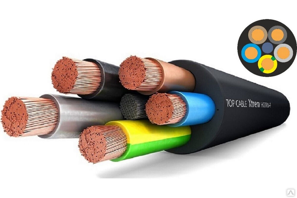 Силовой гибкий кабель Top cable XTREM H07RN-F 5Х6 1kV 20 метров 3005006R20RU
