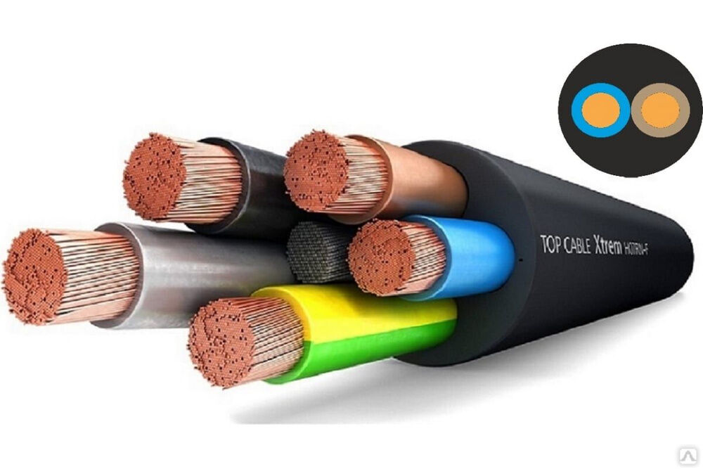 Силовой гибкий кабель H07RN-F 2x1 Top Cable XTREM 10 метров 3002001R10RU