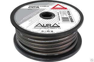 Силовой кабель AurA 2AWG 35 мм2, 20 м. катушка, черный PCS-335B 