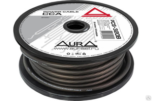 Силовой кабель AurA 4AWG/20мм2, 25 м. катушка, черный PCS-320B 