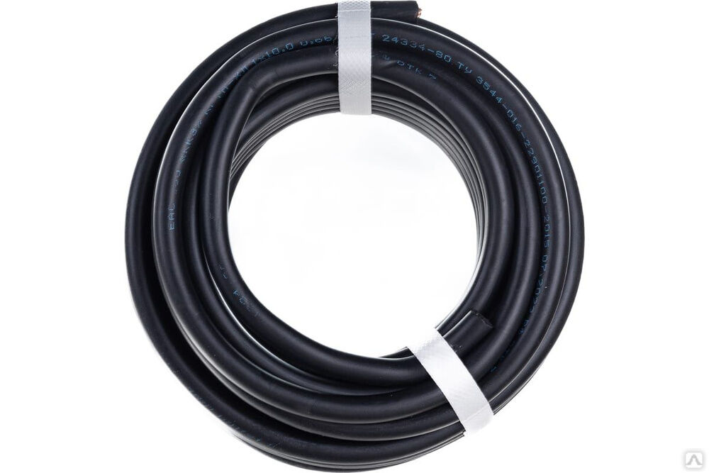 Гибкий сварочный кабель КГтп-ХЛ 1х10 кв.мм, 10 метров 01-8410-10 REXANT