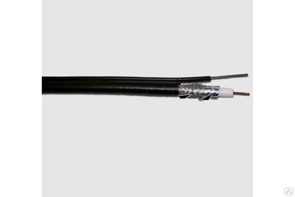 Коаксиальный кабель TWT RG11U 75 Ом CCS оплетка AL 96х0.16 мм PE с тросом 305 м RG11-CS96/3-OTR