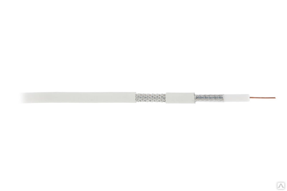 Коаксиальный кабель NETLAN RG-6, одножильный, CCS, PVC, белый, 100 м UEC-C2-32123A-WT-1 Netlan