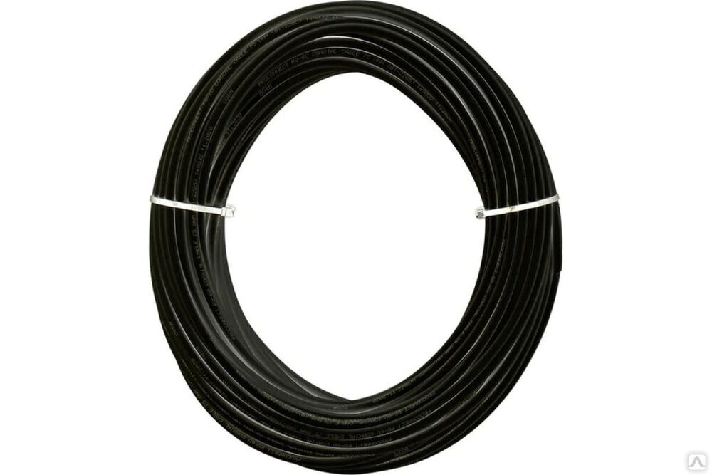 Коаксиальный кабель TWIST RG-6U, 75 Ом CCA, оплетка AL, черный, 100 м TWCS-COAX-RG6-CCS-48-OUT-100