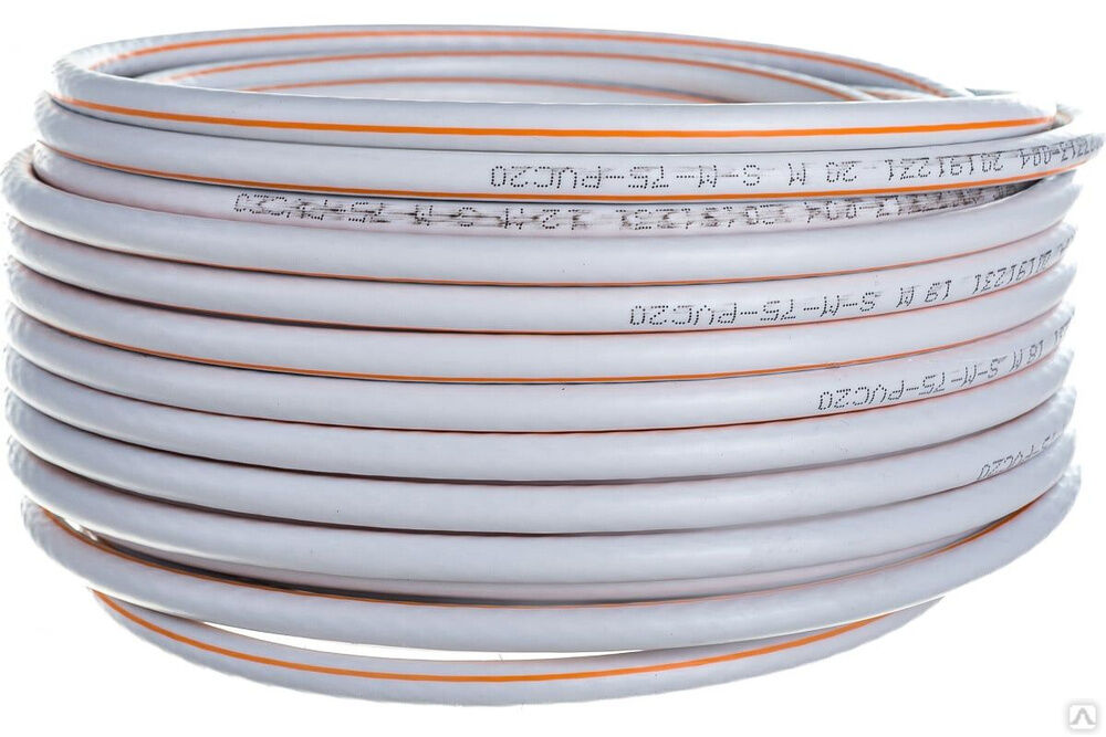 Коаксиальный кабель ЭРА SAT 50 М, 75 Ом, Cu/, PVC, цвет белый Б0044619