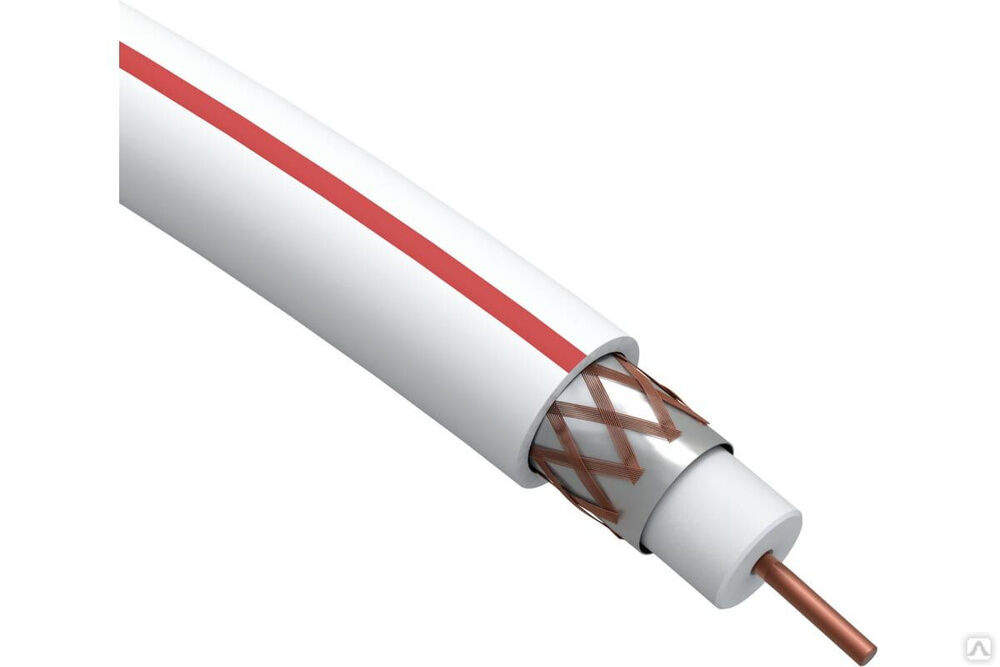 Коаксиальный кабель ЭРА SAT 50 М, 75 Ом, Cu/, PVC, цвет белый Б0044617