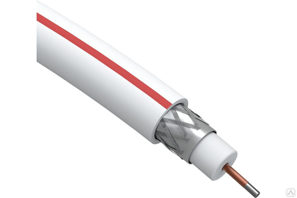 Коаксиальный кабель ЭРА SAT 50 M, 75 Ом, CCS/, PVC, цвет белый Б0044607