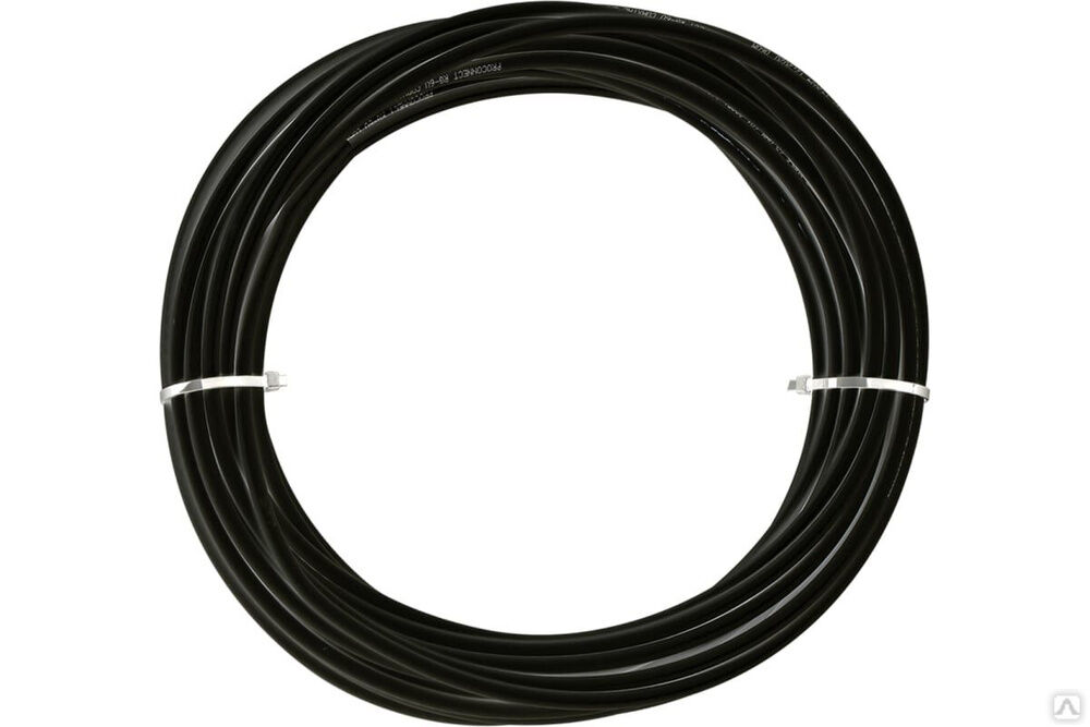 Внутренний коаксиальный кабель TWIST RG-6U, 75 Ом CCA, черный, 20 м COAX-RG6-CCS-48-IN-BL-20