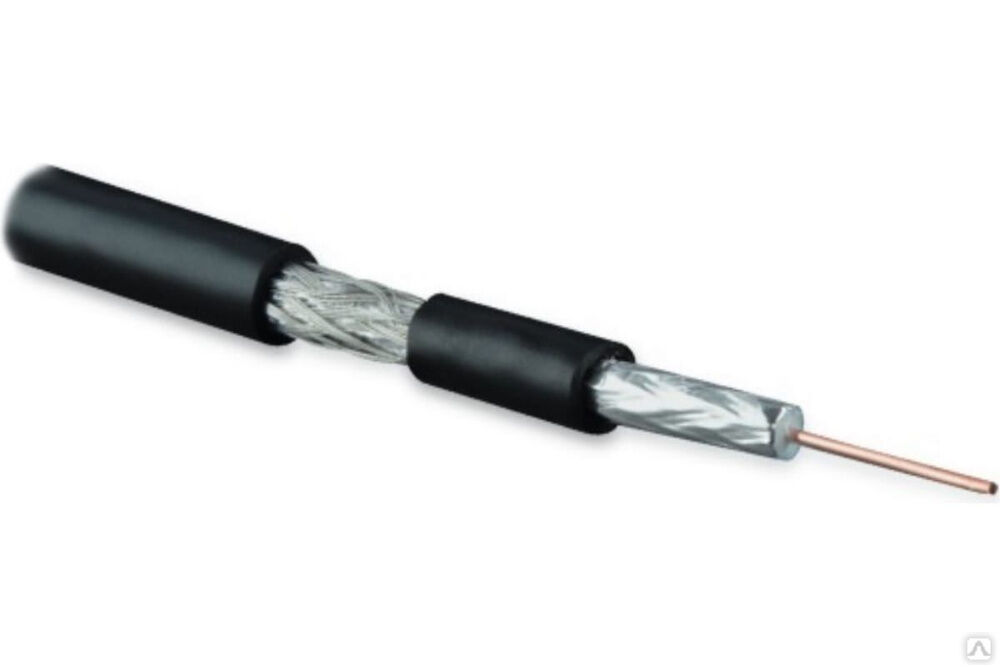 Коаксиальный кабель Hyperline COAX-RG59-LSZH-500 RG-59, 75 Ом, жила - 20 AWG, внешний диаметр 6.1 мм, 49112